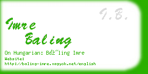 imre baling business card